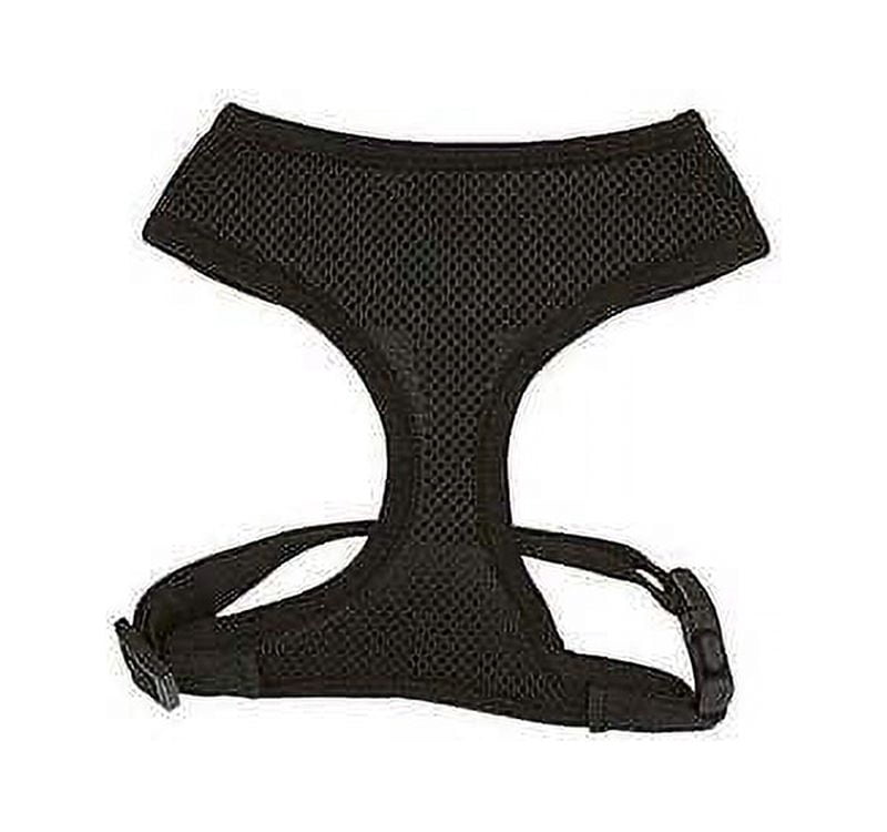 Anti Pull Breathable Mesh NO CHOKE Dog Harness Selections - 10 Colors & 5 Sizes (Black Harness,Large)