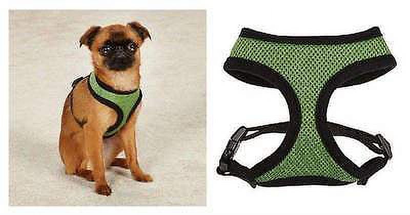 Anti Pull Breathable Mesh NO CHOKE Dog Harness Selections - 10 Colors & 5 Sizes (Green Harness,xLarge)