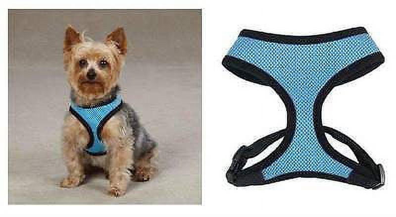 Anti Pull Breathable Mesh NO CHOKE Dog Harness Selections - 10 Colors & 5 Sizes (Pastel Blue Harness,xSmall)