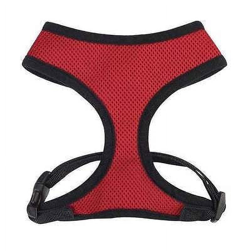 Anti Pull Breathable Mesh NO CHOKE Dog Harness Selections - 10 Colors & 5 Sizes (Red Harness,Large)