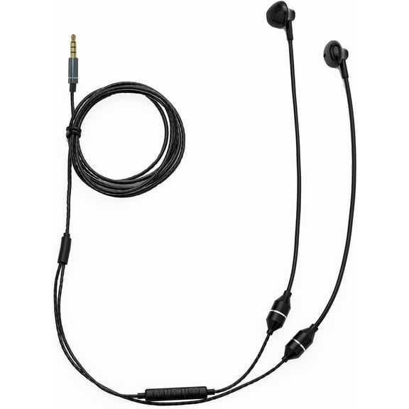 Anti-Radiation Air Tube Headphones, Safe Listening Earbuds, AirTube Anti-Radiation Technology Blocks 99% of Mobile Phone EMF, Protect Your Health, 3.5mm Jack. (Black)