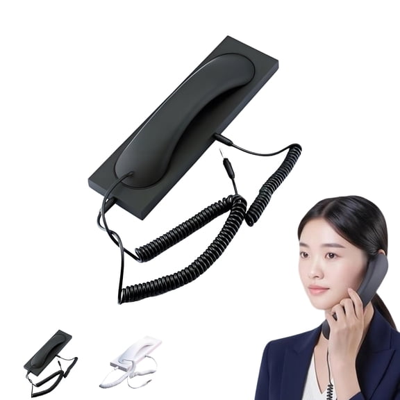 Anti-Radiation Retro Handset – Telephone Receiver for iPhone, Android, Tablet, Laptop – Comfortable Call Headset Gift for Parents(3.5mm),Black