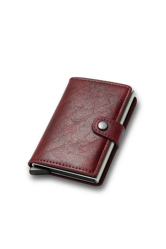 Anti Rfid Bank Credit Card Holder Wallets Men PU Leather Bank ID Cardholder Case Luxury Small Slim Thin Smart Minimalist Wallet