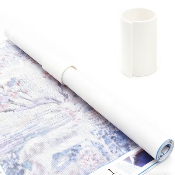 Anti-Roll Canvas Holder & Scroll Fixing Bracket: A specialized storage tool for 3D painting art supplies