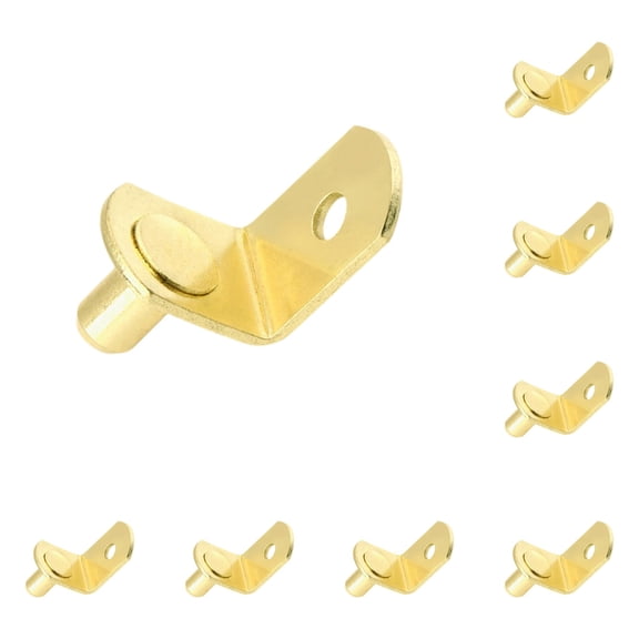 Anti Rust Golden Tone Metal Cabinet Partition Support Bracket Firm Holder Reliable Hardware For Household Furniture Shelf Board Stable Fixed Bearing Installation