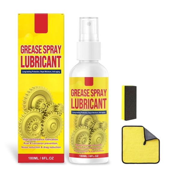 Anti-Rust Lubricant Spray & Rust Remover, Fast-Acting Multi-Purpose Penetrating Oil, Grease Lubricant for Metal Tools, Car, Chains, Bolts & Hinges,180ML/6FL.OZ