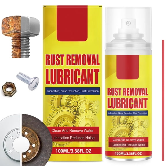 Anti-Rust Lubricant Spray & Rust Remover - Rust Remover Spray For Metal, Multi-Purpose Lubricant Rust Remover Sprays, Fast-Acting Formula For Vehicles, Tools, Chains,Rust Remover Spray For Metal
