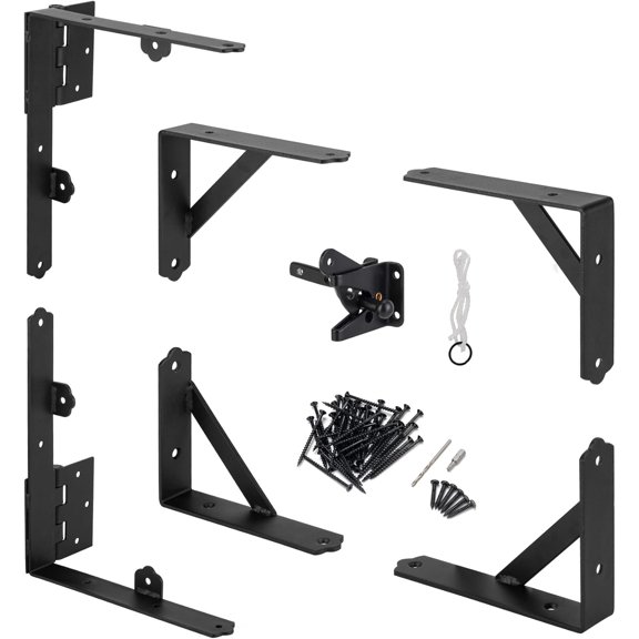 Anti Sag Gate Frame Kit Gate Corner Brace Bracket Heavy Duty Adjustable Gate Hardware with Gate Latch for Wooden Fences,Driveway Gates,Shed Doors,Corral Gates,Wood Windows