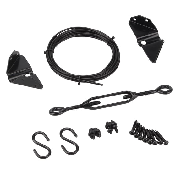 Anti Sag Gate Kit for Wooden Fence, Anti-Sag Gate Support Cable Kit in Zinc, Anti-Sagging Fence Gate Kit Corner Bracket Steel Gate Hardware, No Sag Wood Door Repair Kit Gate Frame Kit for Outd
