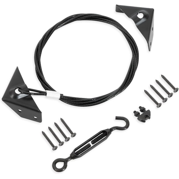 Anti Sag Gate Kit for Wooden Fence, Gate Tensioner Cable Kit, Anti-Sag Gate Support Cable Kit, Steel Fence Door Repair Kit for Wood Door, Gate Frame Kit Hardware, Black