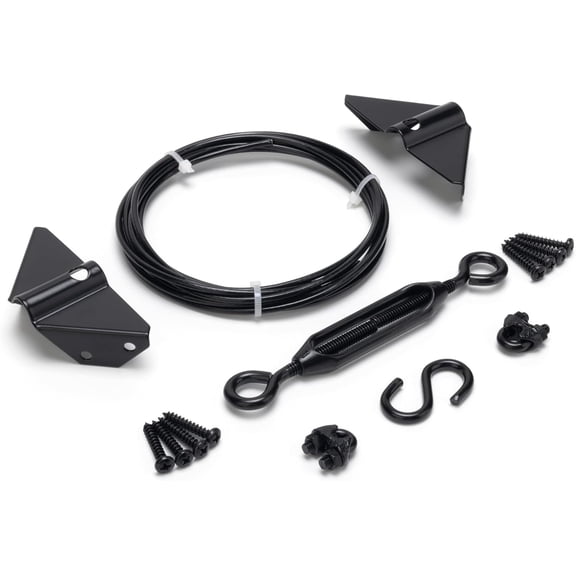 Anti-Sag Gate Kits for Wooden Fence, Black Gate Support Cable Kit Hardware, Gate Sag Frame Kit Hardware for Wooden Fence, Wood Gate Door Repair Kit for Outdoor, 1 Pack