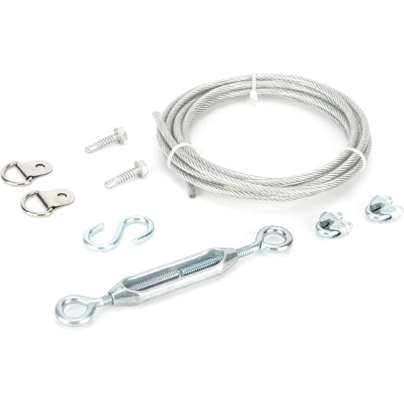 Anti-Sag Gate Kits for Wooden Fence, Steel in Zinc, Anti-Sagging Gate Support Cable Kit Hardware, Gate Sag Frame Kit Hardware for Wooden Fence, Wood Gate Door Repair Kit for Outdoor, 1 Pack