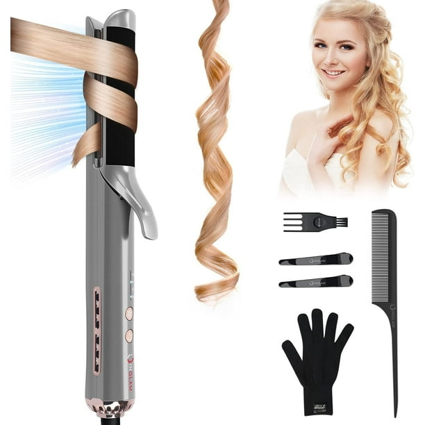Anti Scald Airflow Styler Hair Straightener Iron with Breeze Fan Felt Fabric IG INGLAM 2 in 1 Professional Straight and Curl Hair Tools 2023 Update Version Perfect Nice Gift Walmart Business Supplies