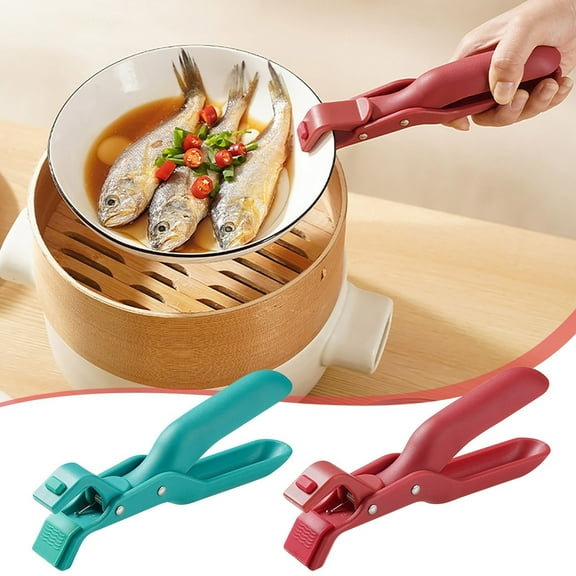Anti-Scald Multifunctional Tray Clamp, Bowl Lifting Kitchen Clip, Secure Non-Slip Grip for Hot Plates, Safe Cooking Utensil, Protects Hands from Burns, Easy to Use, Practical Household Helper