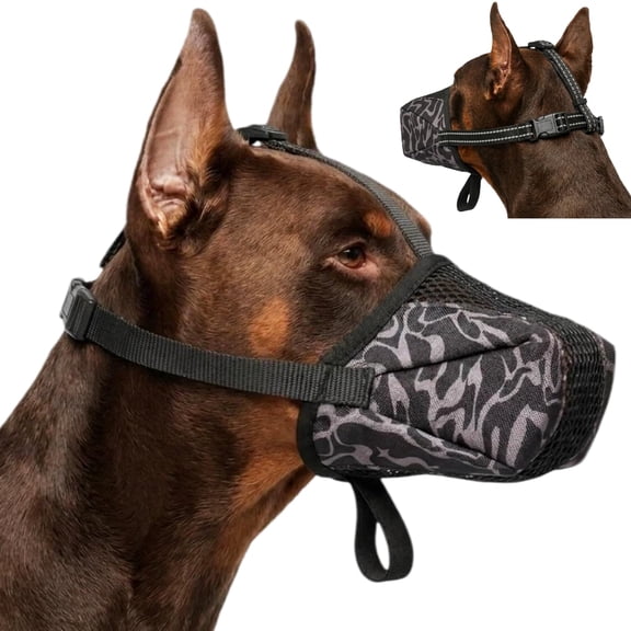 Anti Scavenging & Biting Soft Mesh Muzzle for Dogs, Small Dog Muzzle with Extra Breathable Room, Easy Training Starter Puppy Muzzles for Barking, Escape Proof Mussels for Dachshund Corgi Grooming, XS