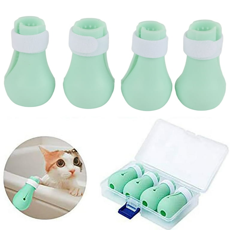 Pcs Silicone Cat Paw Covers Claw Caps Adjustable Protective Boots