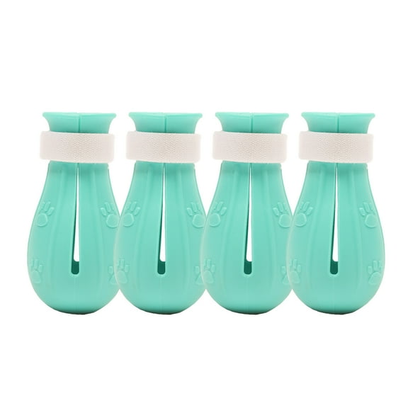 Anti-Scratch Cat Shoes Boots with Storage Box Cat Paw Protector Cover Pet Scratching Restraint Boots for Home Bathing Shaving