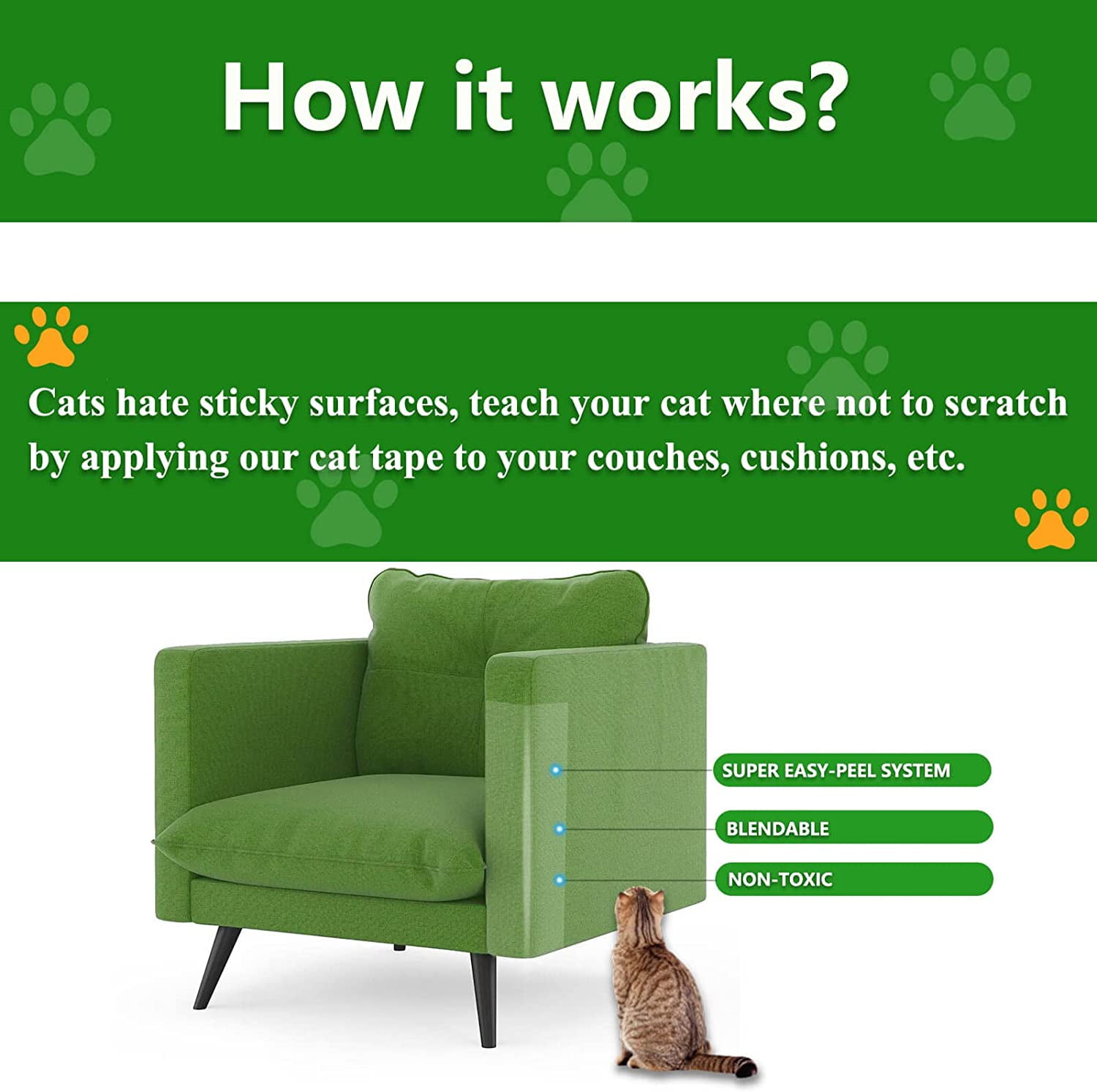 AntiScratch Cat Tape For Furniture Stop Cat From Scratching Couch