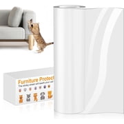 Anti Scratch Furniture Protector 11.8" x 197" Single Sided | Thicken Vinyl Transparent Anti Scratch Tape Flexible Couch Protector from Claw Sticky Paws for Sofa, Door, Wall, Bed