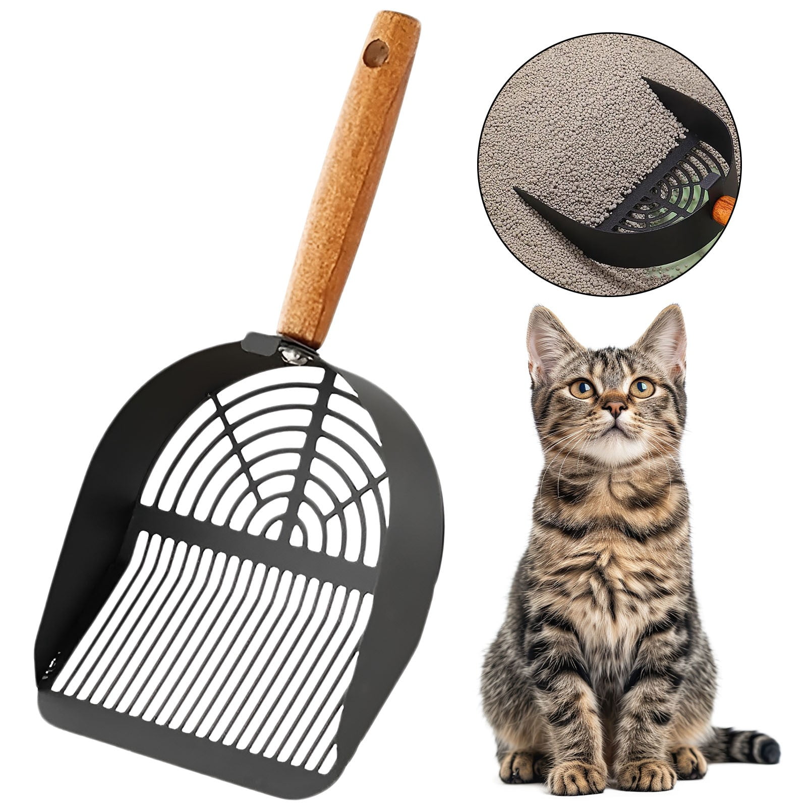 Anti-Scratch Non-Stick Metal Cat Litter Box, Easy Clean Urine Leak ...