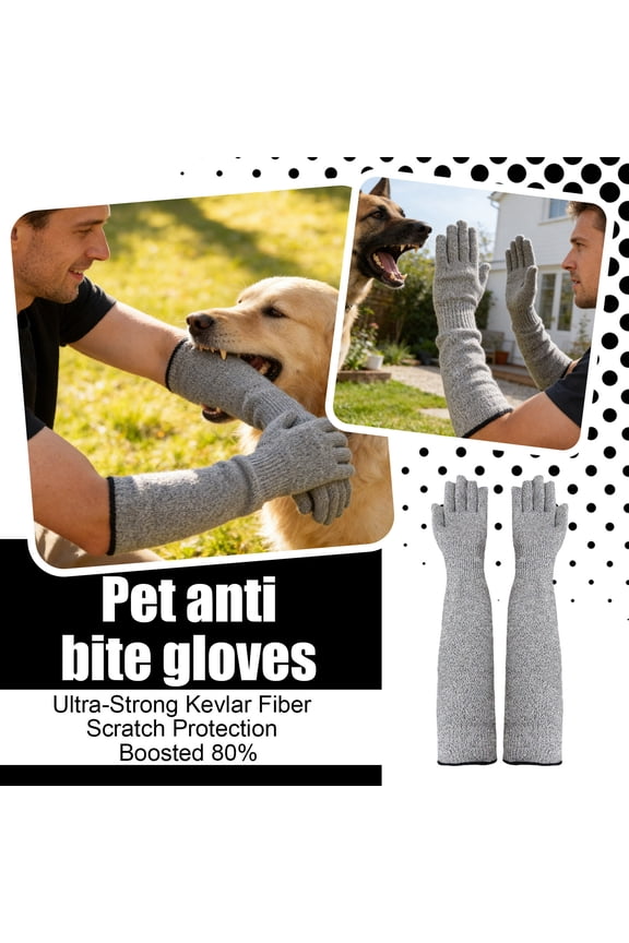 Anti Scratch Pet Handling Gloves Animal Grooming Arm Sleeve Gloves for Cat Dog Bathing Grooming Bite Resistant Arm Protection Gloves for Pet Care