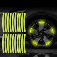 thumbnail image 1 of Anti Scratch Reflective Stickers,20 Pcs Car Wheel Decorative Stripe Stickers,Night Safety Warning Stickers for Motorcycles,Bicycles,Cars,Auto Decals Exterior Fluorescent Accessories,Green, 1 of 7