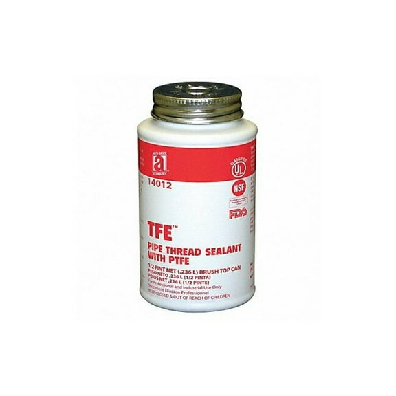 Anti-Seize Technology 14012 TFE Pipe Thread Sealant with PTFE, 1/2 Pint, 8 oz., White CA1
