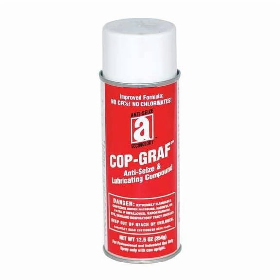 Anti-Seize, General Purpose, Aerosol Spray Can, 16 oz, Copper Base, Aerosol, 1800 Degrees F Max