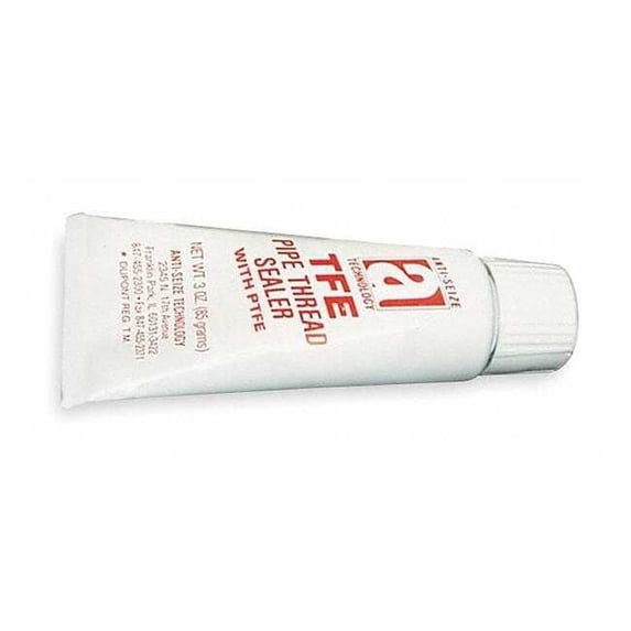 Pipe Thread Sealant 3 fl oz, Tube, TFE, Off-White, Paste 14003