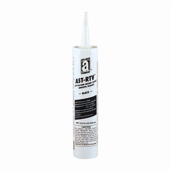 Waterproof RTV Gasket Maker, 10.3 oz, Black, Temp Range -75 to 450 Degrees F