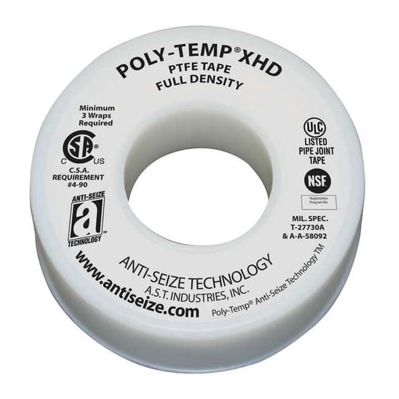 Anti-Seize Technology Thread Sealant Tape,1 1/2" W,White 46270