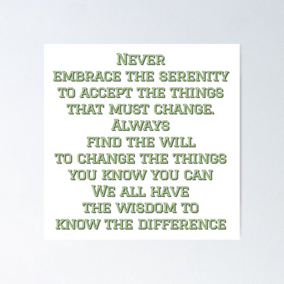 Anti Serenity Social Justice Inspire Motivate Climate Change Equality Poster- Unframed Poster | Wall Art | Perfect For Home Decor & Gifts, 24x36