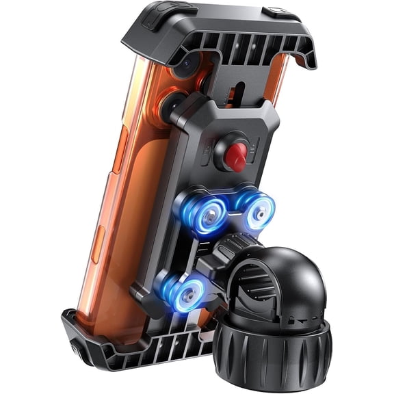 Anti-Shake Motorcycle Phone Mount with Dual Vibration Dampener (4.7-7 Inches) with Universal Bike Phone
