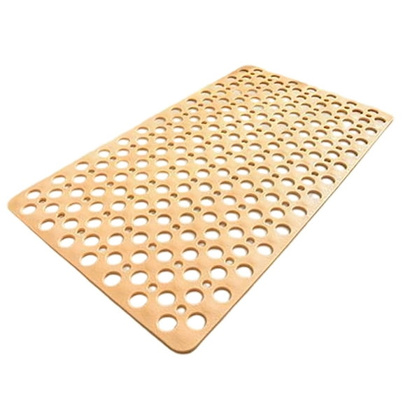 Anti-Skid Bathtub Mat with Drain Holes, Non- Shower Floor Mat for Elderly | TPE Rubber Bath Tub Mat for Walk-in Showers, Bathroom, Kitchen Safety & Anti-Fall Protection
