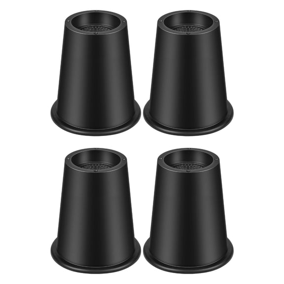 Anti Skid Bed Frame Risers 6inch Round Top Design Secure Height Lift Heavy Duty Rubber Leg Risers for Various Furniture