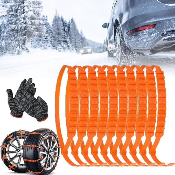 Anti Skid Chains,Anti Skid Snow Chains Car Winter Tire Wheels Chain,Anti Skid Snow Chains Tires,Tire Zip Ties for Snow,Car Wheel Anti-Skid Anti-Slip Snow Rain Chain,Security Chains Fit for Most Car