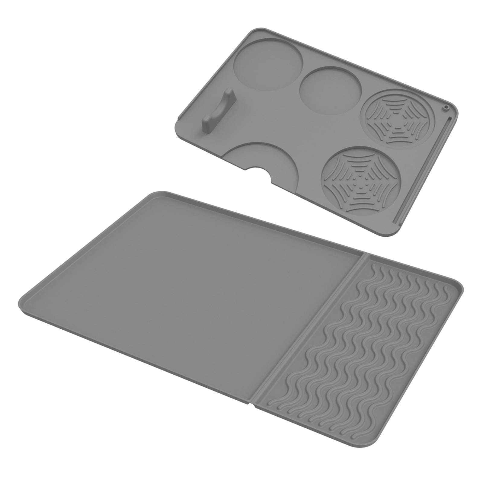 Anti-Skid Coffee Prep Mat with Reinforced Edges, Silicone Texture for ...