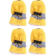 Anti- Skid Pet Shoe Rain Boots Dog Foot Cover Thick Plush Dog Boots Paw Protector Sole Pet Shoes (Yellow Size 6 Pet Dog Supplies