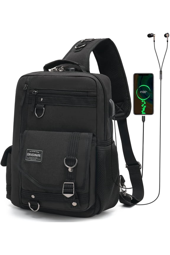 Anti- Sling Bag for Men: 98% -Proof Crossbody Bag with Locking Compartments - Secure Messenger Bag for Metro Commuting, Office & Business Travel for Urban Professionals