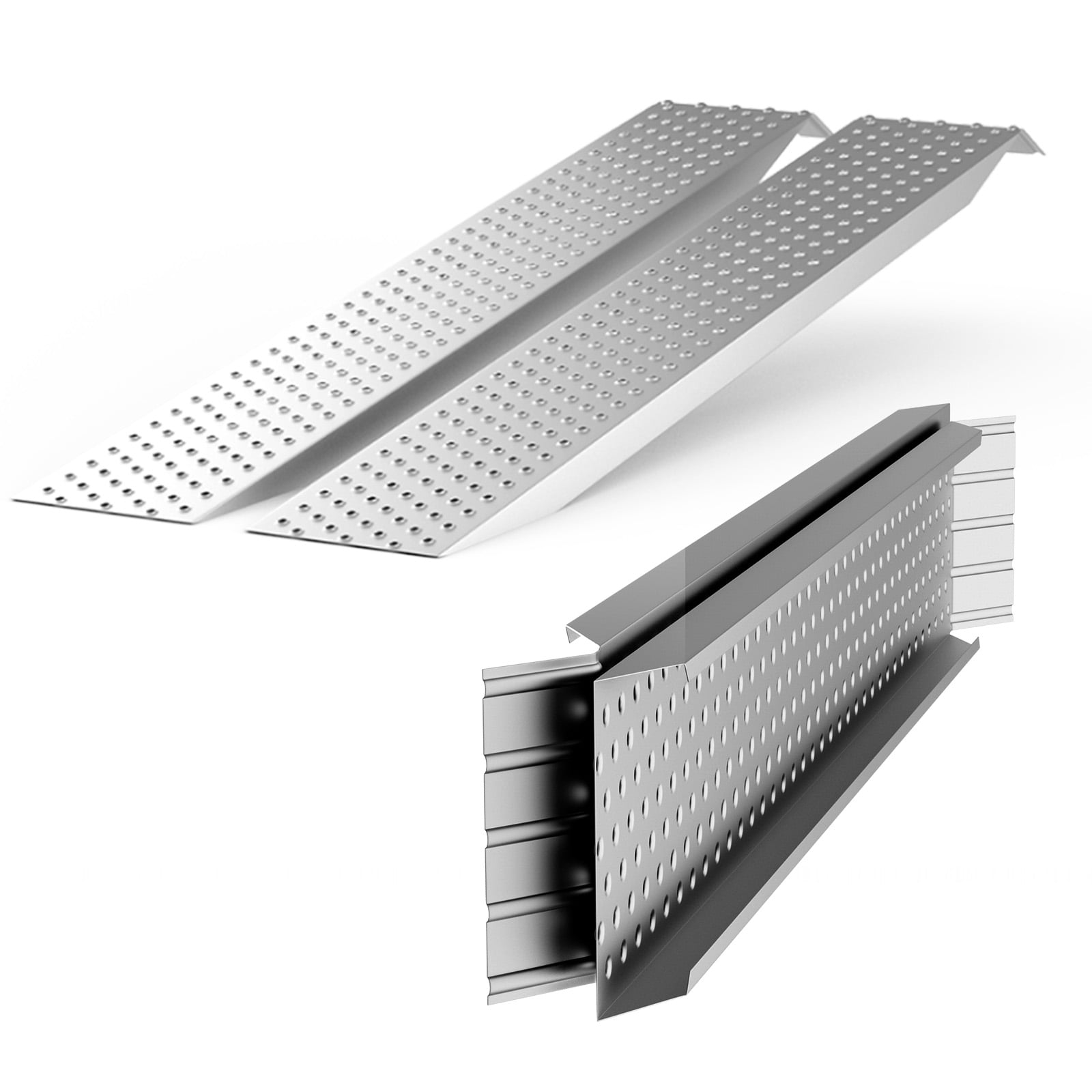 Slip Fall Ramps Anti-Slip Aluminum Handicap Ramp, Portable Wheelchair Ramp with 63 ...