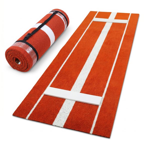 Anti-Slip Baseball Pitching Mat, Portable Baseball Training Mat for Youth Players and Adult Professional Athletes, Regulation Size Baseball Pitching Alignment Mat with Baseball Pitching Rubber