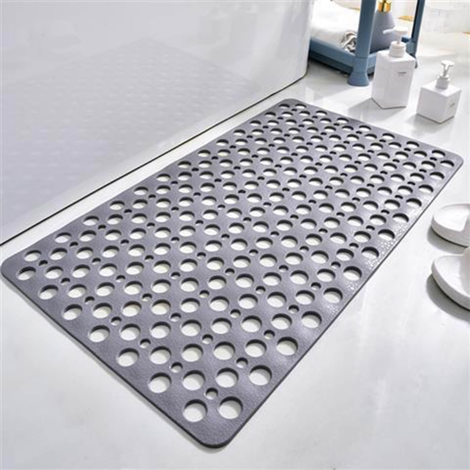 Anti-Slip Bathroom Mat, Leak-Proof TPE Floor Mat, Non-Slip Multi-Hole ...