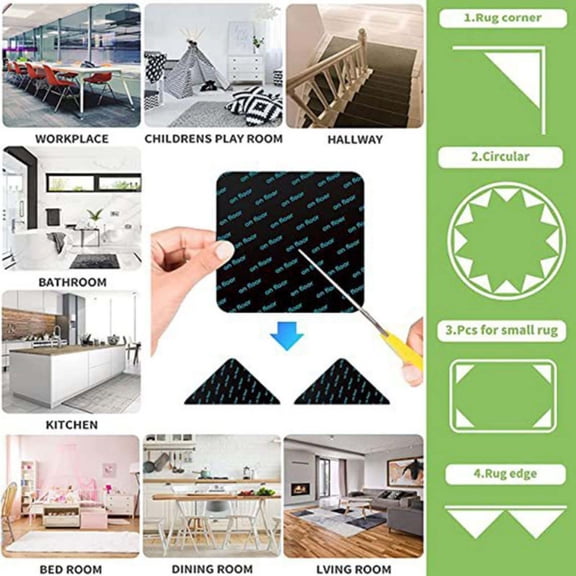 Anti Slip Blanket Sticker Sofa Cushion Gripper Carpet Fixing Tape 8x6cm