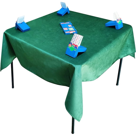 Anti-Slip Bridge Cards Table Cloth Covers - Heavy Duty Velvet Cards Table Covers - Fits Cards Table with Hard Tabletop Size