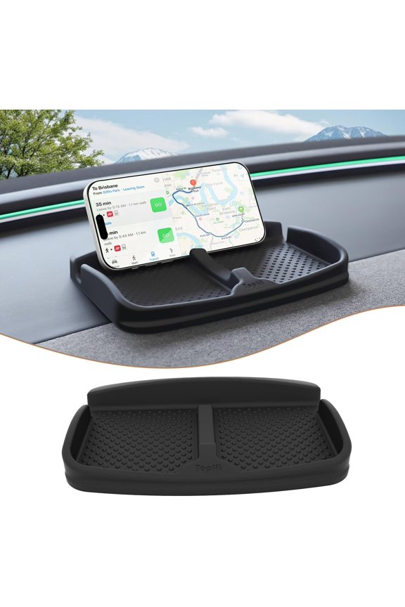 Anti-Slip Car Dash Grip Pad for Cell Phone, Keychains, Sun Glasses,Stand for Navigation Cell Phone (Black)