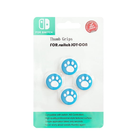 Anti-Slip Cat Claw Silicone Joystick Thumb Grips for Nintendo Switch/Lite/OLED 4-in-1 Green Pack