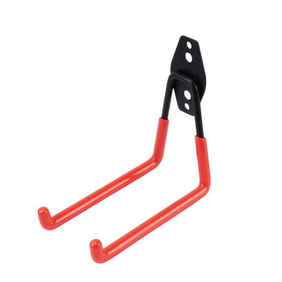 Anti-Slip Coating Double Garage Utility Wall Hooks, Heavy Duty Bike Ladder Storage Organizer Rack, Garden Tool Hanging Hardware, Single Piece 4.33X2.95 Inch Hook for Workshop Wall Storage,C