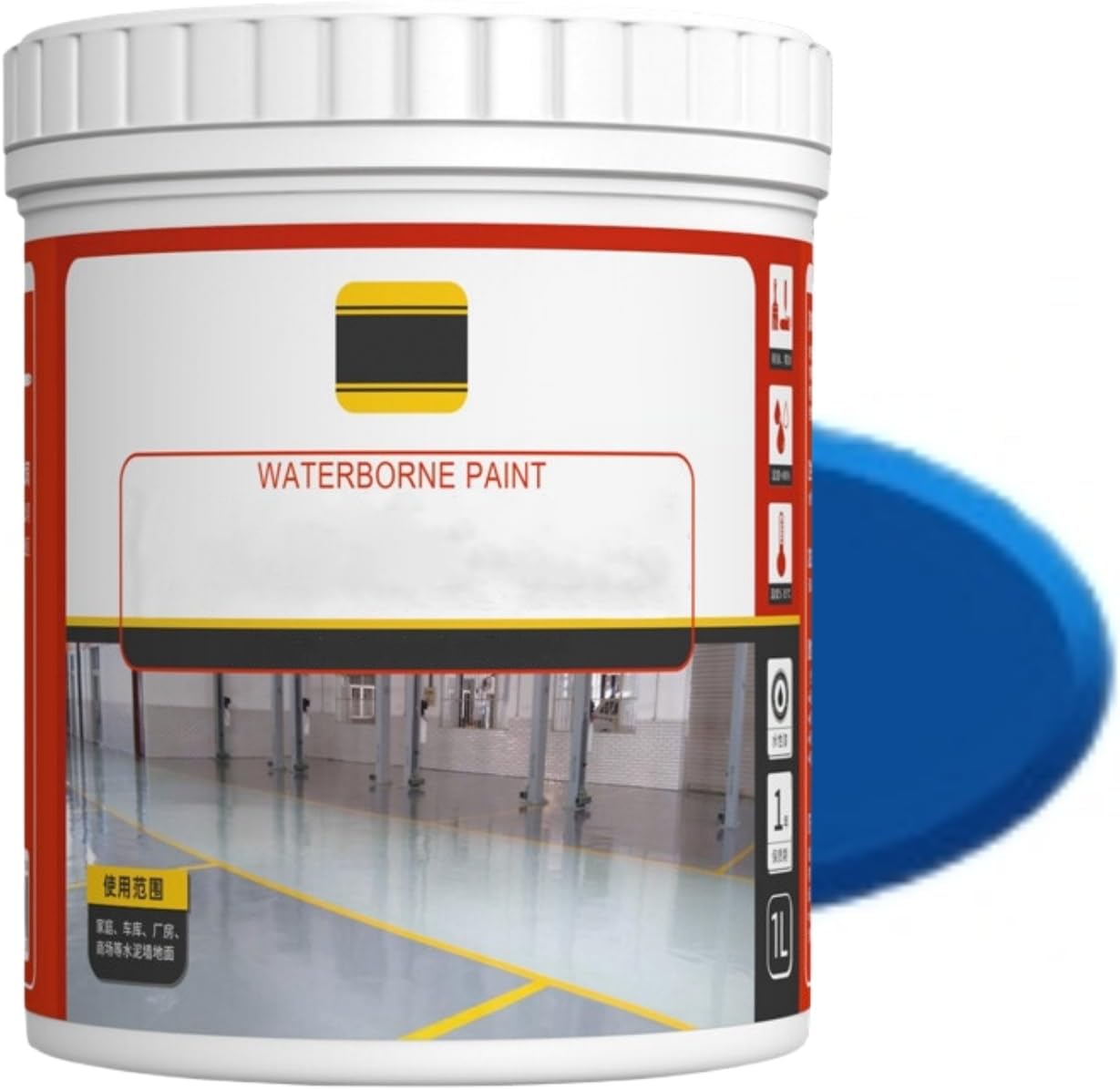 Anti-Slip Concrete Floor Paint for Interior & Exterior, 33.8 Fl Oz (Dark gray)