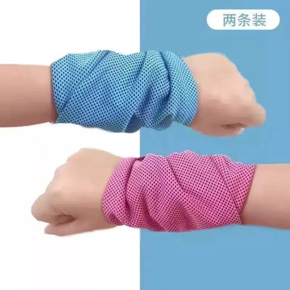 Anti-Slip Cooling Wrist Sweatbands for Pickleball, Sweat Wicking Sport Wristbands, Perfect for Pickleball, Tennis, Running, Cycling, and Hot Weather(Blue+Red)