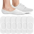 thumbnail image 1 of Anti Slip Cotton No Show Socks Built In Gel Sticker Low Cut Hidden Liner Foot Cushion for Women Daily Shoes, 1 of 6